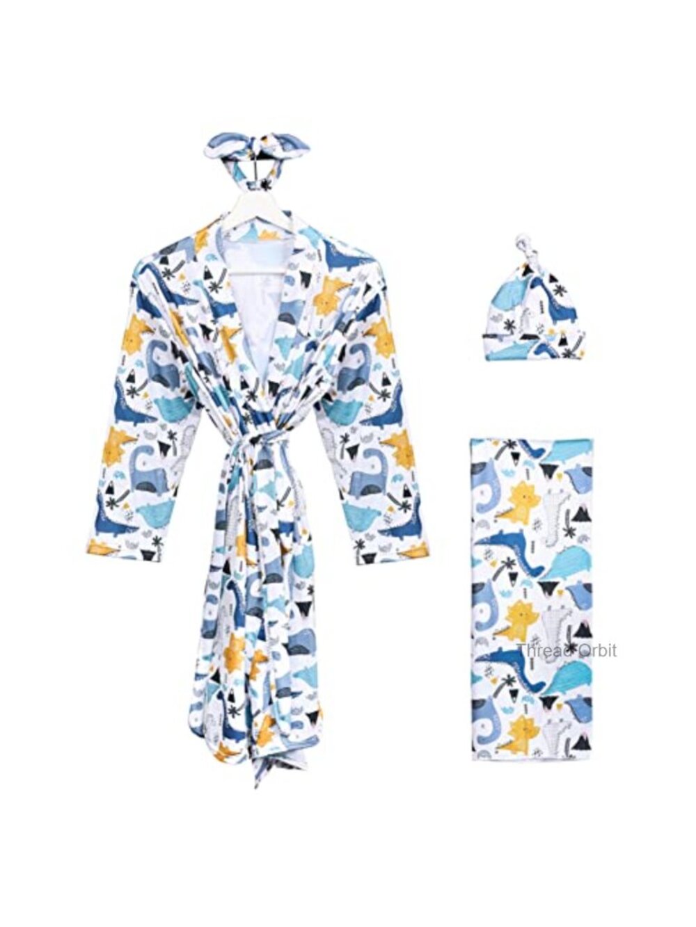 Maternity Robe and Swaddle Set 4pc Nursing Hospital Mommy Matching